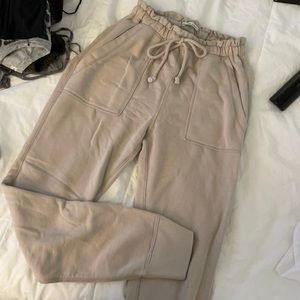 Nude Beige High Waisted Joggers Super Soft